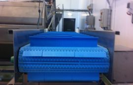 Объект: Конвейер с модульной лентой для транспортировки мытой моркови