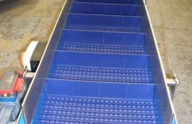 Объект: Наклонный модульный конвейер для пельменей